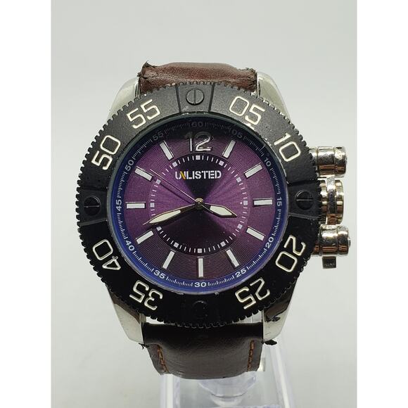 Unlisted Kenneth Cole UL1185 S60. Large purple face Working watch - Picture 1 of 11